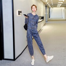 新款时尚牛仔小脚裤套装两件套2021年春季，女装套装/套裙，秋水欣儿