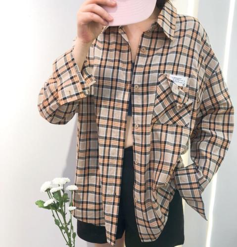 秋款上新纯格子衬衫有货,女装衬衫,嘉乐馨秀(4F)