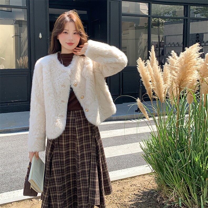现货当季新款温柔风皮毛一体2C229-86115-P199-K375,女装短外套,2C229