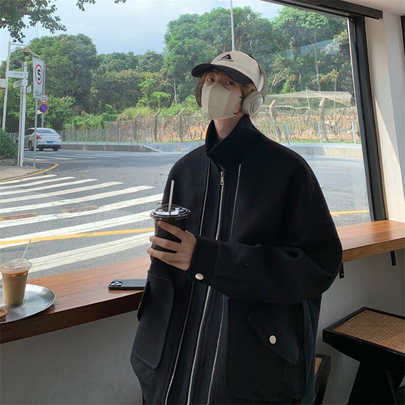 男装夹克2026秋冬季新款呢料毛呢大衣男生外套XZ514-2-F628-P120,男装夹克,星座514-2(原B239)
