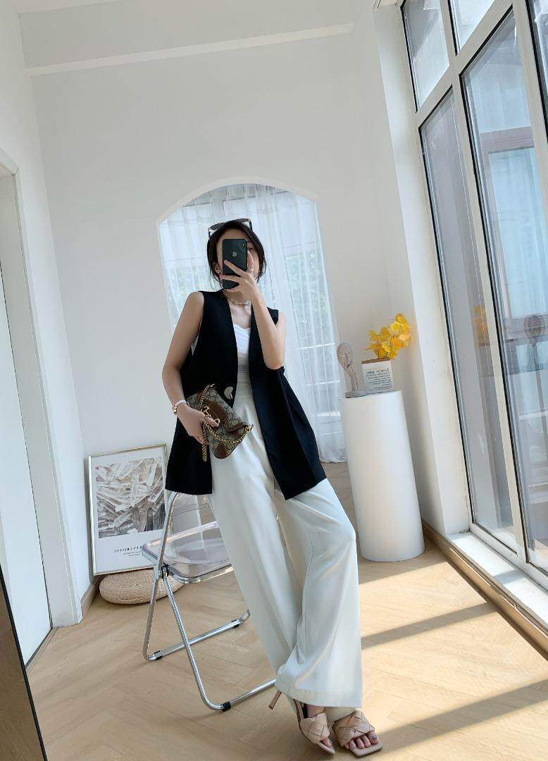 现货月亮扣马甲MLXL，女装马甲，森米薇