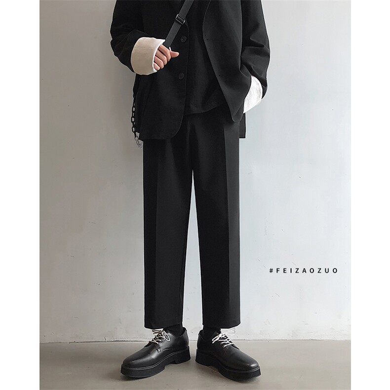 DF94-TP35控价49-2024春季直筒垂感痞帅小西裤男生潮流九分长裤,男装休闲裤,电商A102-1
