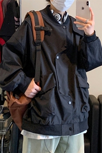 错位门禁飞行员夹克男外套男棒球衣服 XH26-P70图片