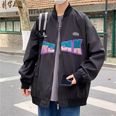 棒球服夹克春秋季新款男士情侣秋装外套大码男生上衣潮流MY6545，男装夹克，星座1116A-1（原606A）