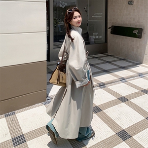 气质高级感长款立领风衣外套女春秋2025超火好看独特漂亮英伦大衣图片