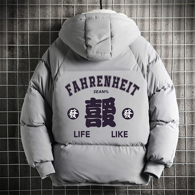 加厚加绒连帽衣男大码服男面包服男 MY16256-P100 网格挂拍图片