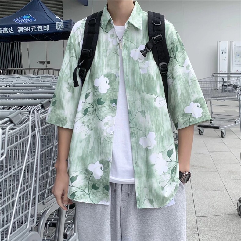 夏季短袖衬衫潮流帅气休闲衬衫C47P32,男装衬衫,星座1116-2