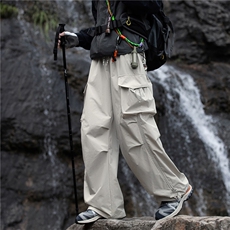 抖音品质山系户外登山防水设计宽松冲锋裤B315-K25753-特P45控88，男装休闲裤，电商B315