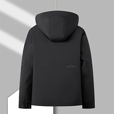 男短款羽绒服冬季保暖爸爸中老年冬装连帽可拆卸外套HO23116-P220，男装羽绒服，星座1105-3