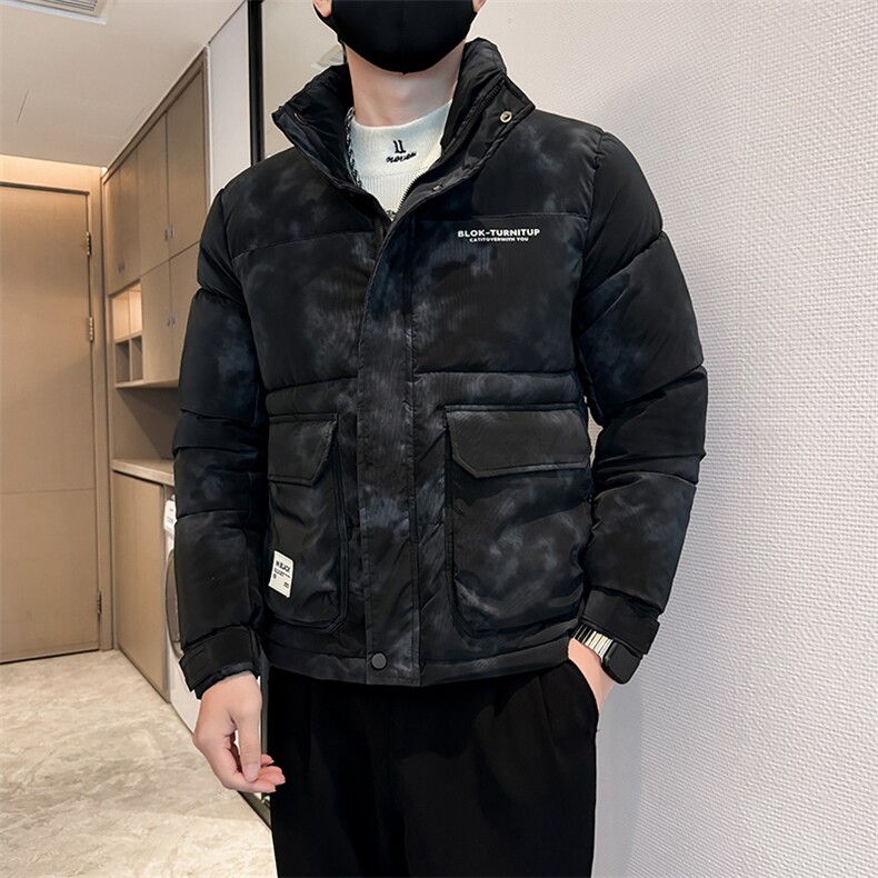 B216M9910P1052025冬装新款男立领脏脏风羽绒棉衣外套社会风,男装棉衣,电商B216（原B302）