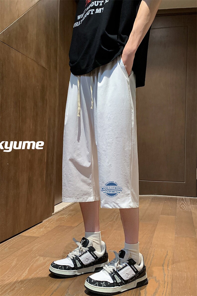 冰丝七分裤男大码速干短裤男五分裤酒店风风格QK72395-P25,男装休闲裤,电商A040
