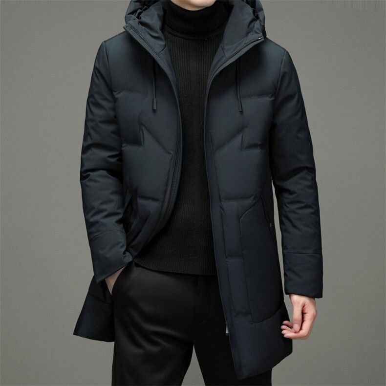 新款2023冬季羽绒服男装白鸭绒连帽外套中年爸爸装YYYR225-P320,男装羽绒服,电商B212（原钱塘6029）