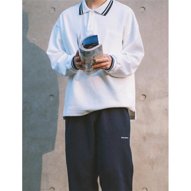 polo衫卫衣女长袖潮牌ins宽松百搭休闲拼色复古翻领外套潮WY8510,男装卫衣,星座1116A（原606A-3）