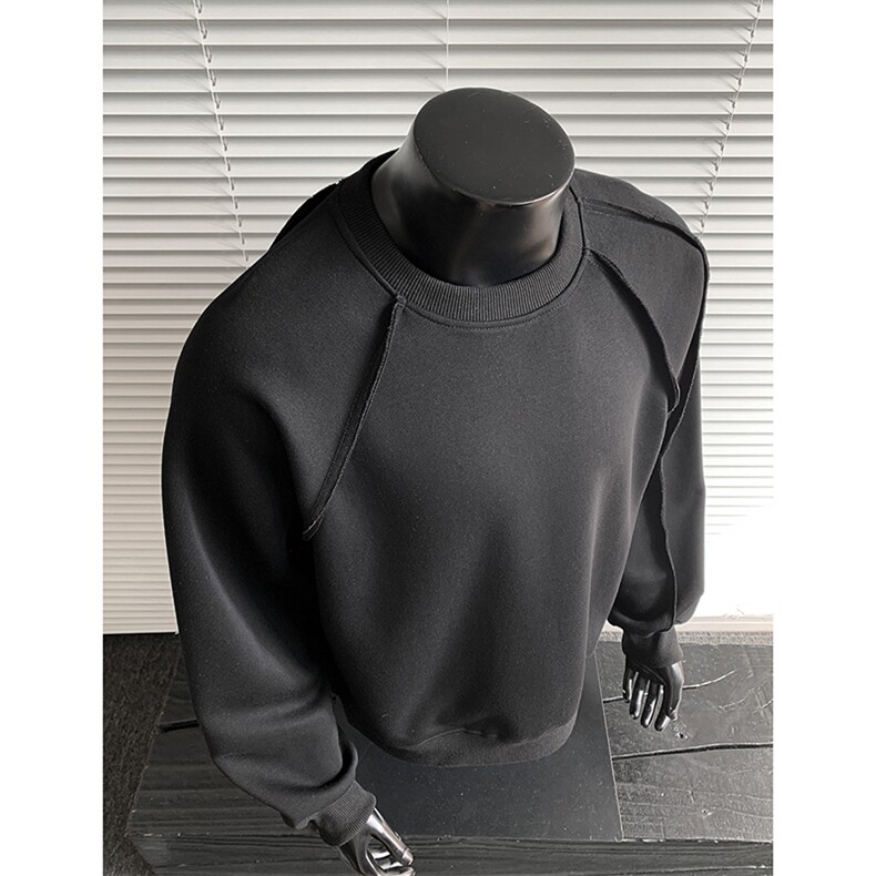 圆领重磅boxy500克卫衣短宽织带外套男潮加绒奥粒绒RH5319JR-P50,女装短外套,星座610B-1