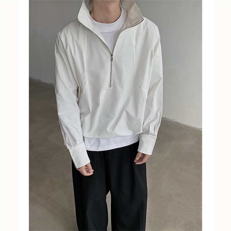 25春夏男大品质纯净版立领衬衫短款高尔夫老钱夹克JK86-P98,男装夹克,电商B288