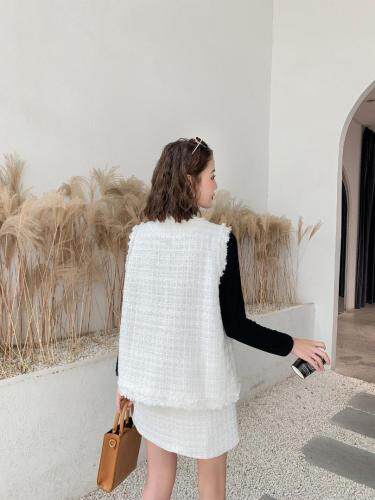 早秋小香风马甲套装，女装马夹，QY2