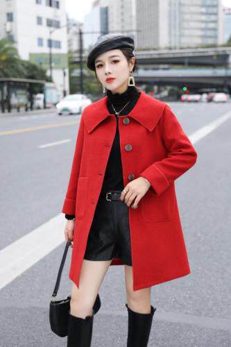 现货单面羊绒大衣，女装，仟姿魅力