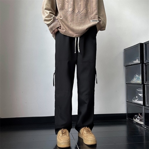 美式防风防水冲锋裤男款大码宽松直筒休闲登山工装裤裤子B830/P40图片