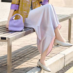 高腰A字中长款半身裙女2026春季新款垂感显瘦气质长裙轻奢优雅风图片