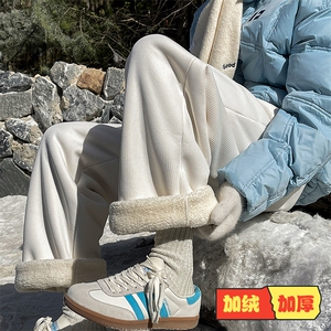 8XL-M 羊羔绒卫裤男加肥加大码加厚加绒运动裤男胖子9029特38图片