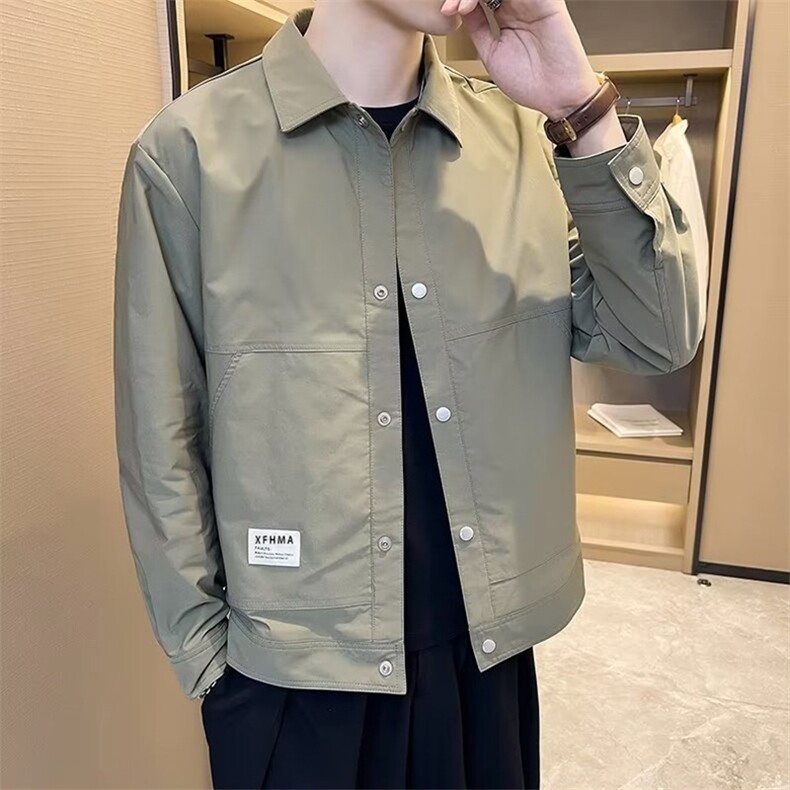 男装2026新款衣服高街男潮牌外套春秋季翻领工装夹克百搭长袖，男装夹克，星座218-1（原230）