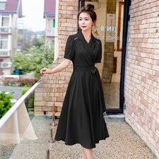 2024年夏季韩版通勤中长款流苏修身连衣裙，女装连衣裙，火爆靓佳人