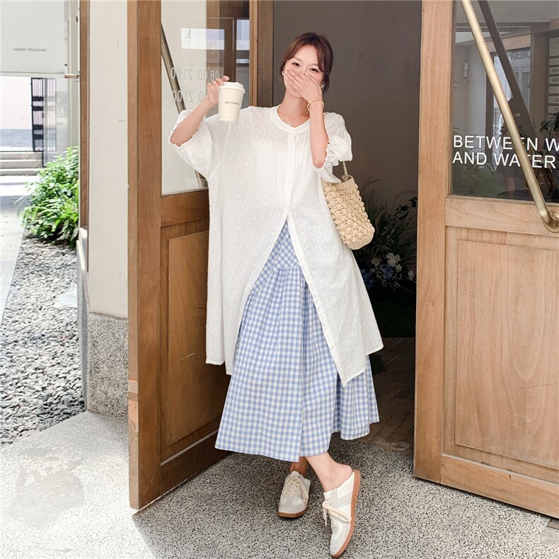 法式复古蕾丝拼接衬衫套装女2025夏季新款高级感半身裙两件套,女装套装/套裙,2C201