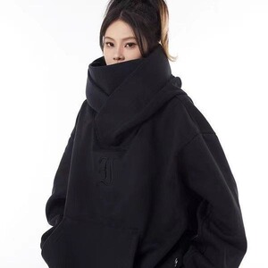 美式机能风社恐卫衣高领连帽男女秋冬加厚外套WLT011-P38 加绒45图片