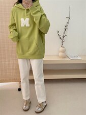 毛巾绣M卫衣，女装卫衣/绒衫，WW9