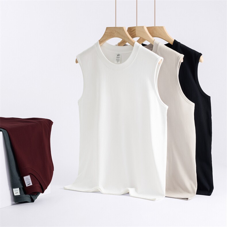 SANHAIJING日系重磅230g纯棉无袖背心#03D不含独立包装包装+0.5，男装背心/马甲，电商A110