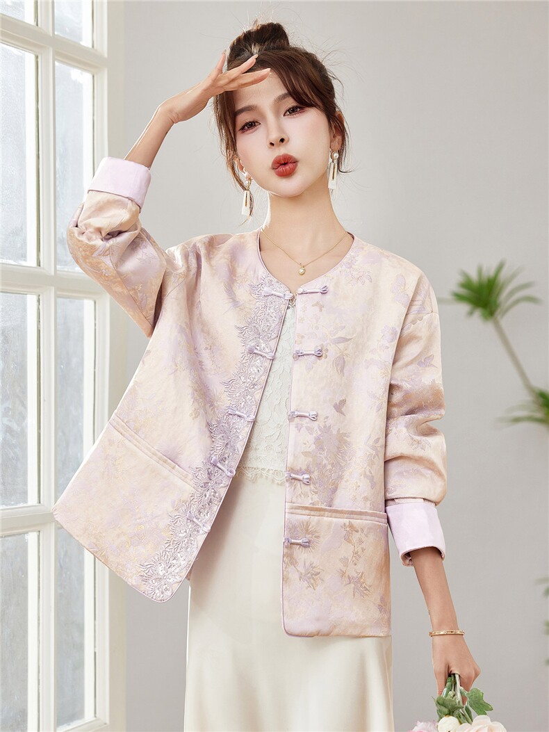 中式2026年春季短外套5天左右发货,女装短外套,靓衣阁