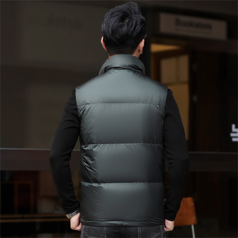 ZMS-M6901男式新款立领羽绒背心无袖加绒加厚保暖时尚马甲,男装背心/马甲,电商B360