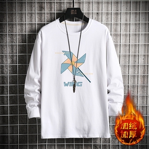 TX3112-P25 加绒-P35 纯长袖t恤男大码圆领打底衫体恤上衣服图片