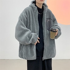 男装冬装羊羔毛棉服港风男女情侣宽松棉衣外套M08935-P55，男装棉衣，星座308B-2