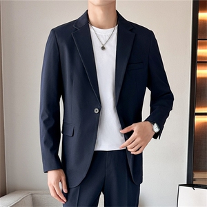 休闲西服男青年韩版潮流痞帅气小西装上衣港风潮牌轻商务单西外套图片