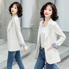 薄款一粒扣纯色时尚气质职业装韩版简约西装2024，女装西装，一安秀