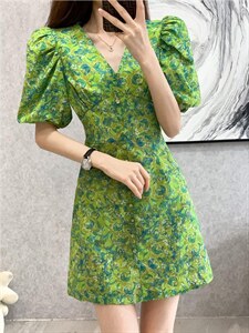 韩版碎花连衣裙,女装连衣裙,亿炫(5F)