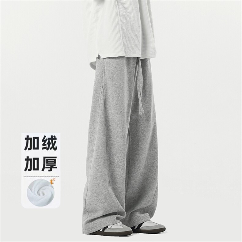 B258-K9928加绒P45控98抖音品质卫裤65%棉35%聚酯纤维,男装休闲裤,电商B258