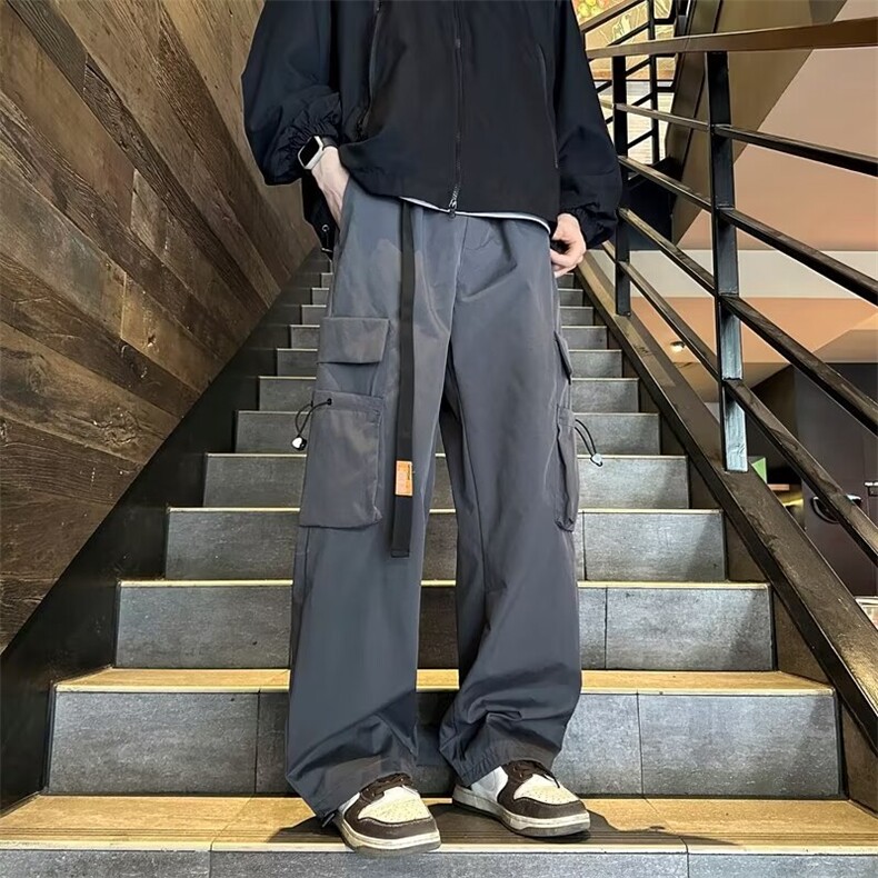 美式大口袋工装裤男春秋马丁靴裤子机能伞兵冲锋裤K4941-P40,男装休闲裤,星座412-3