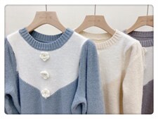 现货拼水貂毛衣，女装针织衫/毛衣，CHERRY·印