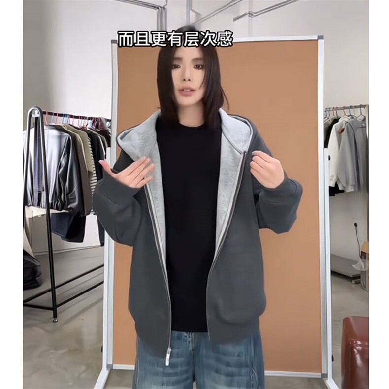网图慎用重磅拼色开衫卫衣男女加大码L-4XLP55元，5XL-8XLP65元,男装卫衣,钱塘717(原712)