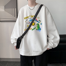 圆领卫衣男大码加厚加绒长袖t恤男S6219-P28加绒款-P33，男装卫衣，电商A040