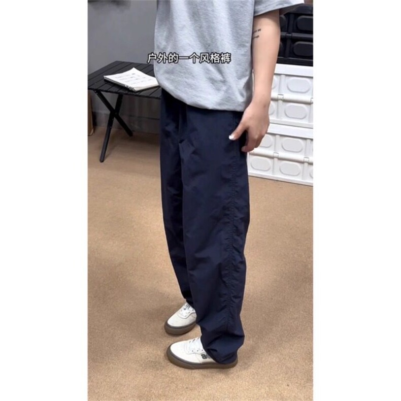 藏青色伞兵工装冲锋裤男款夏薄款防水户外速干裤子美式锥形登山裤,男装工装外套,星座908-1