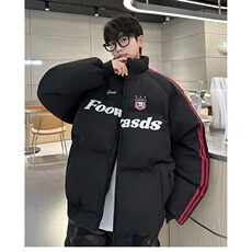 美式复古撞色棉服2024新款加厚保暖棉袄冬季休闲棉衣外套潮M9093，男装棉衣，星座506