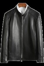 L12A19176男士皮衣夹克外套立领修身短款真皮绵羊皮机车皮衣P450，男装皮衣，电商B360