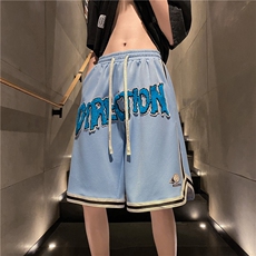 抖音品质潮流宽松篮球短裤美式字母五分裤B315-K23328-特p30控58，男装休闲裤，电商B315