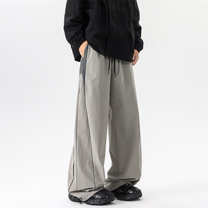 8XL-M 秋季美式潮牌裤子男士宽松撞色冲锋裤速干休闲长裤K9156P68图片