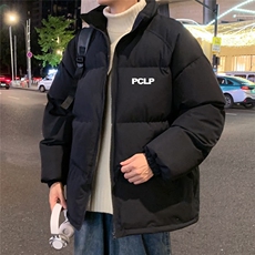 新款棉衣男冬季加绒加厚棉袄外套青少年宽松立领潮牌面包服，男装棉衣，星座1013-1
