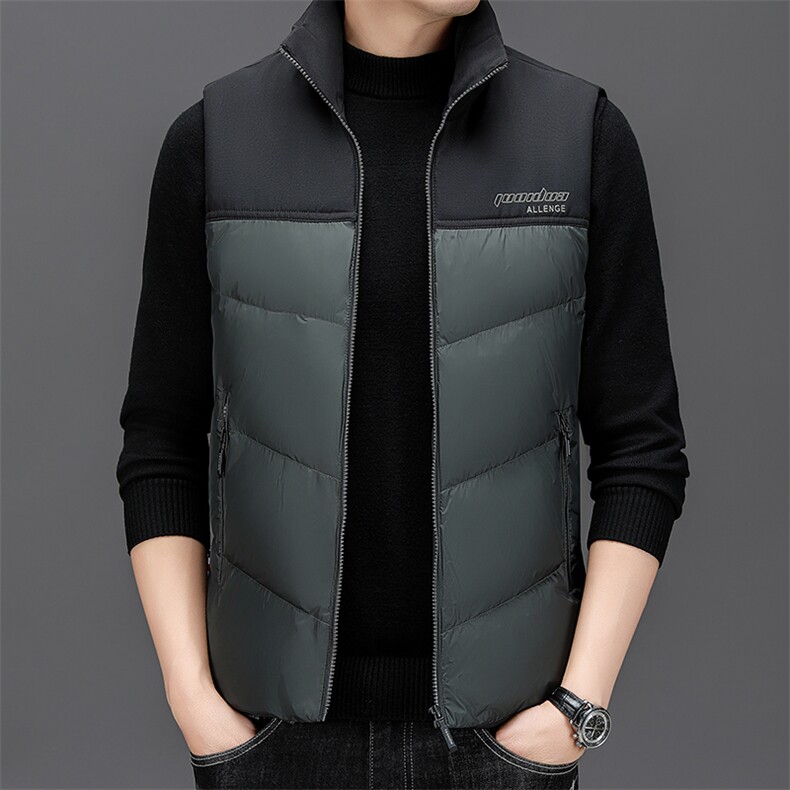 BZW2217钱塘2020-2新款时尚休闲冬季厚款中年男士羽绒服马甲P155,男装羽绒服,钱塘207-2