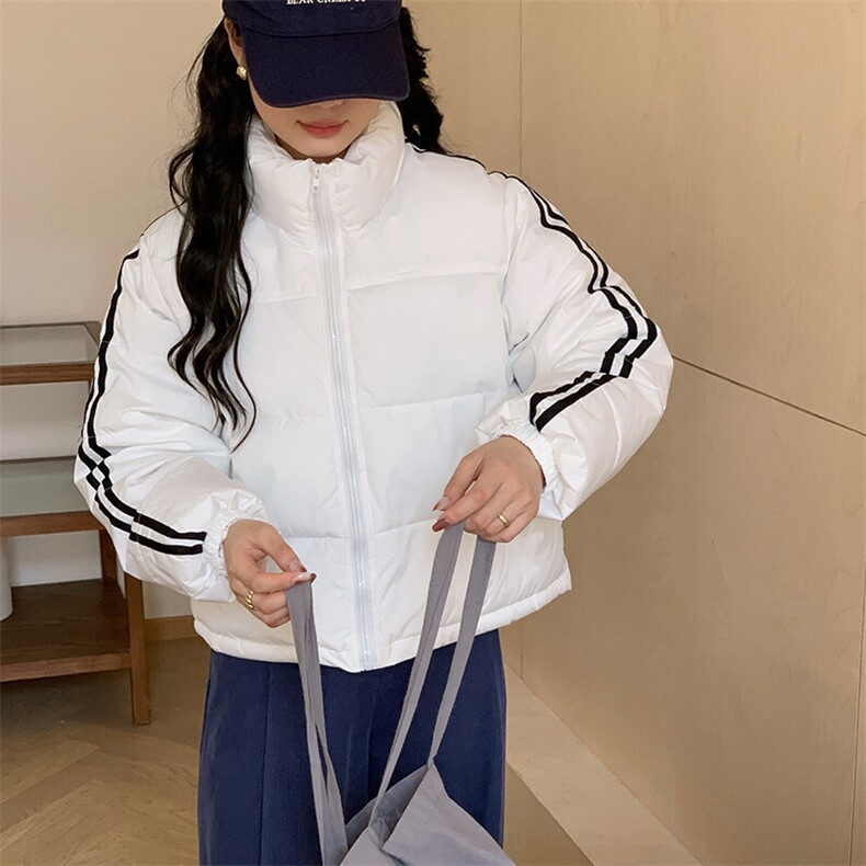 CC039-P80时尚温暖包容感防风防钻棉学院风短款拼色棉服外套，男装棉衣，星座911-3